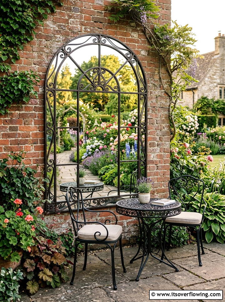 Outdoor Mirror Decor - 25 backyard decorating ideas with wall decor