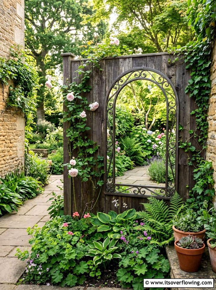 Outdoor Mirror For Small Garden - 25 upcycled garden ideas for small gardens
