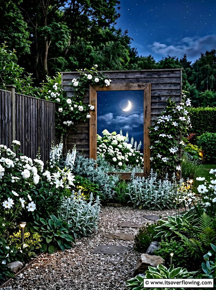 Outdoor Mirror Garden Wall - 25 creative garden ideas with moon gardens