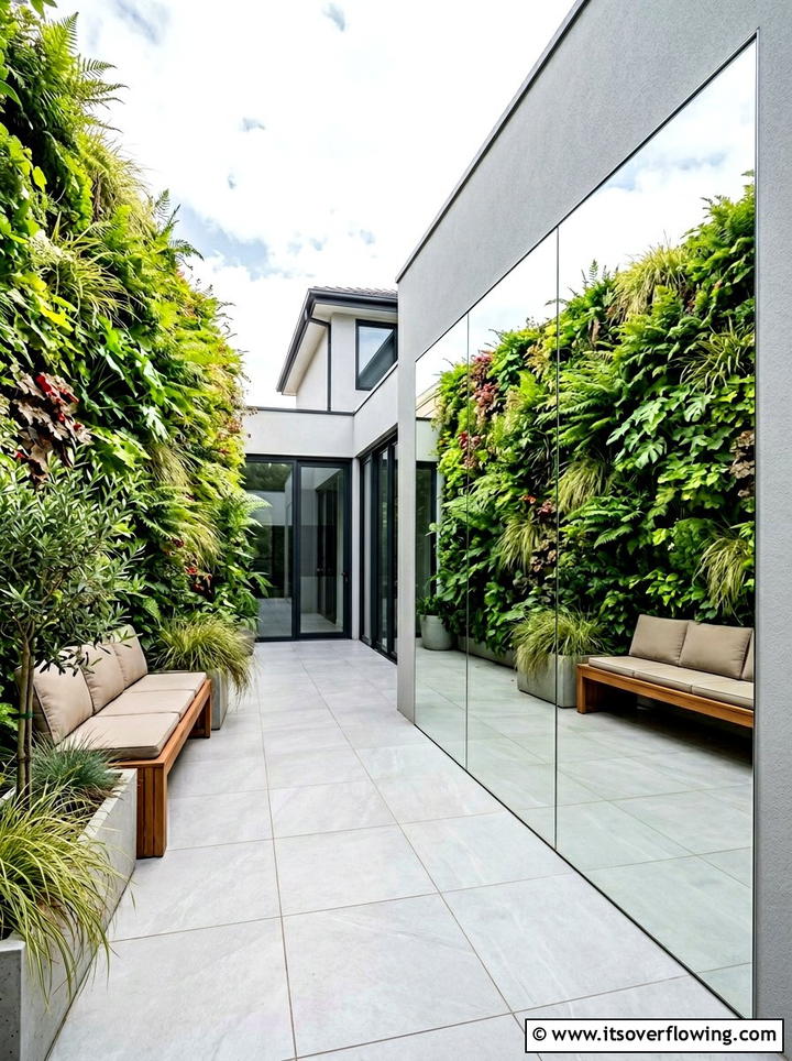 Outdoor Mirror Wall - 25 garden design ideas for contemporary courtyards