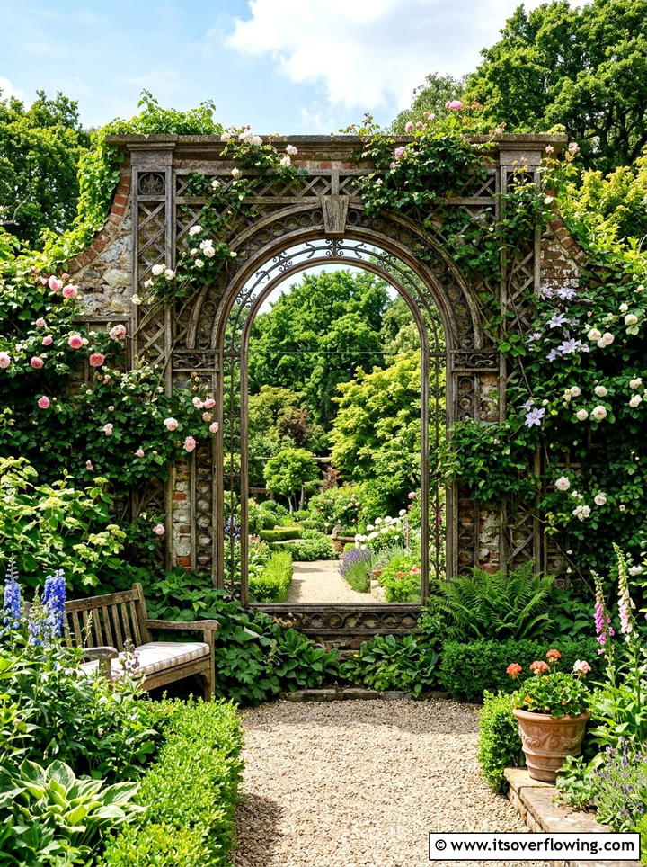 Outdoor Mirror Wall - 25 small garden ideas for townhouses