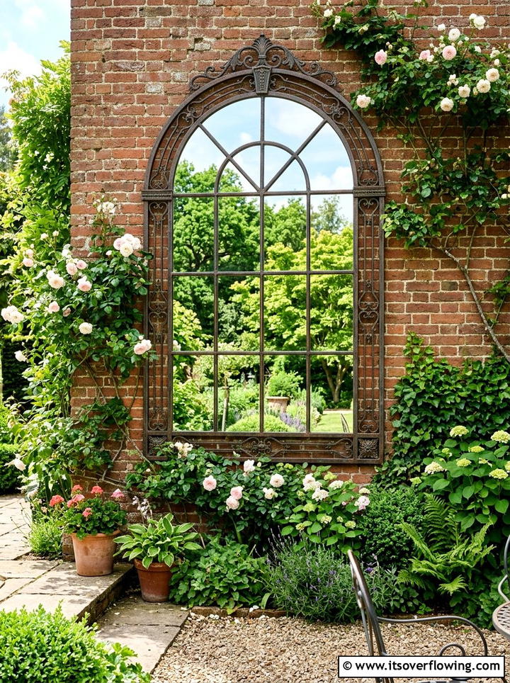 Outdoor Mirror - 25 small garden ideas for backyard
