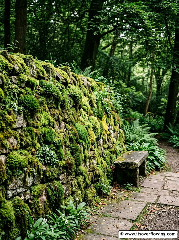 Outdoor Moss Wall - 25 backyard ideas with vertical garden