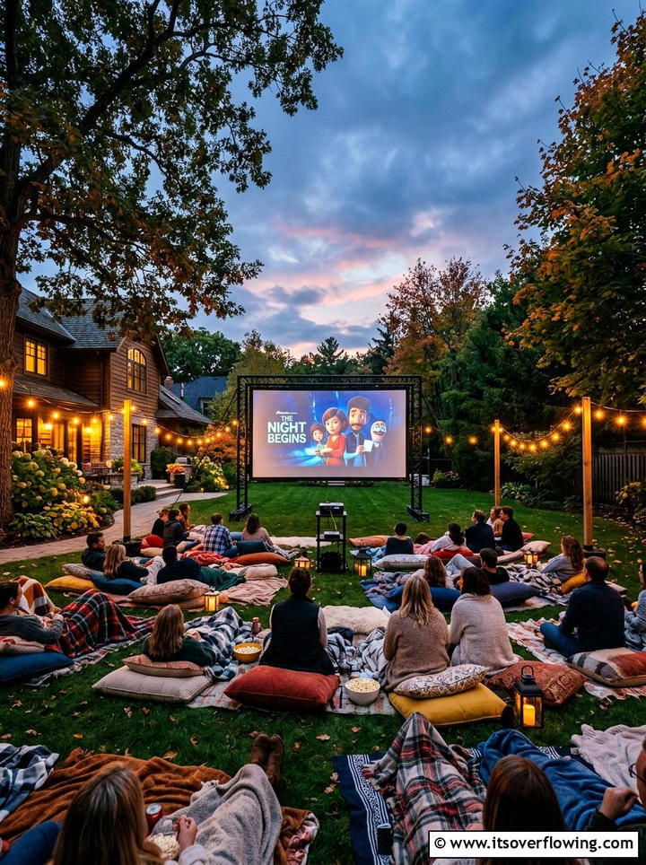 Outdoor Movie Screen - 25 garden decor ideas with summer decor