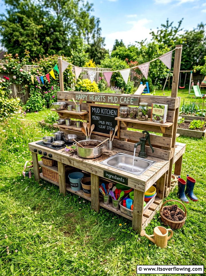 Outdoor Mud Kitchen - 25 upcycled garden ideas with reclaimed wood