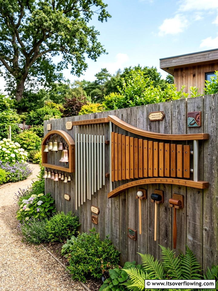 Outdoor Music Wall - 25 garden ideas for kids