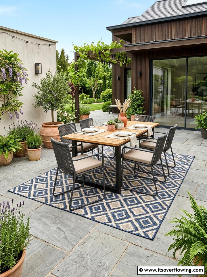 Outdoor Patio Area Rug - 25 backyard decorating ideas with family friendly setup