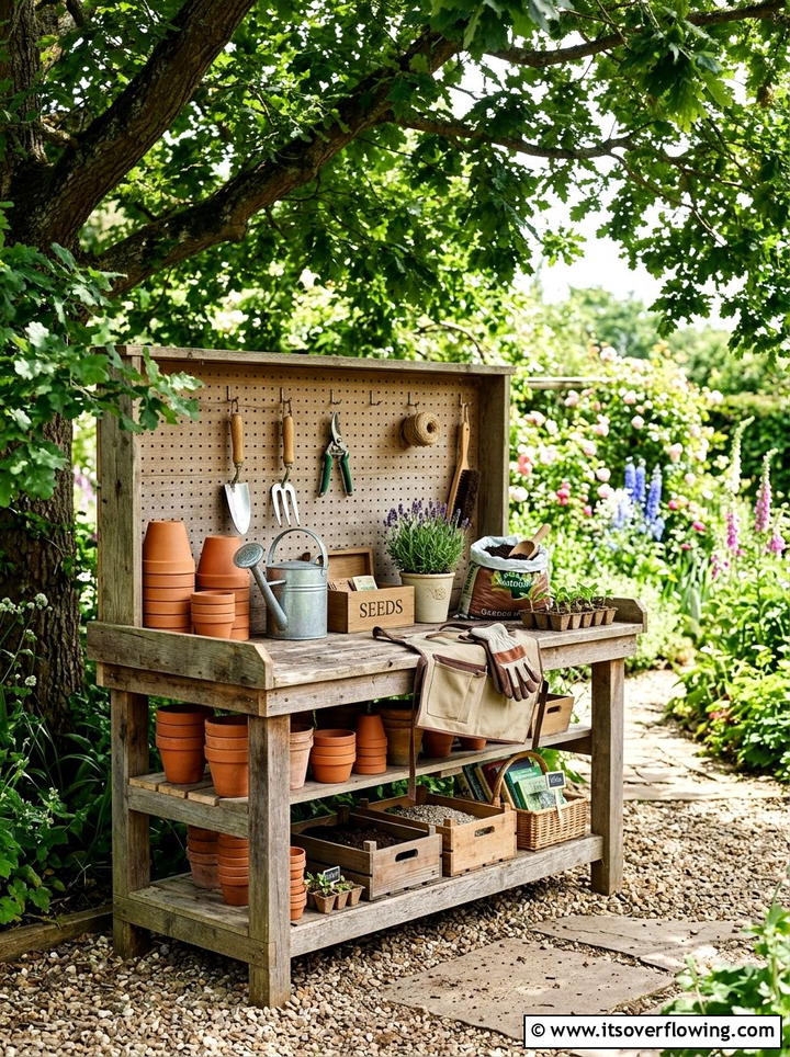 Outdoor Potting Station - 25 creative garden ideas diy