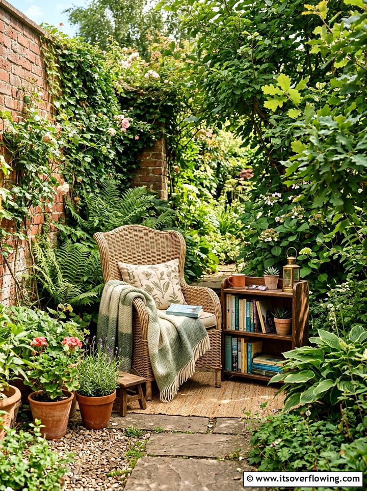 Outdoor Reading Nook - 25 small garden ideas with boho style