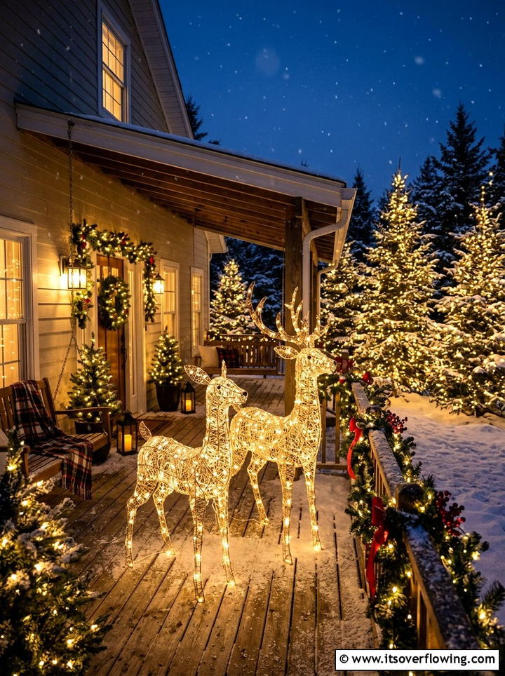 Outdoor Reindeer Decor - 25 front porch decor ideas for christmas