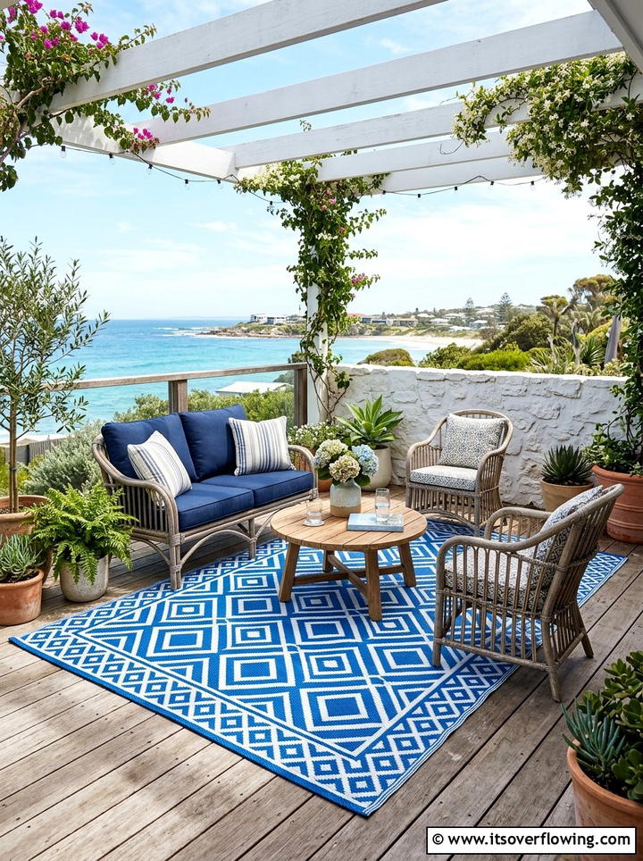 Outdoor Rug Layout - 25 garden ideas for tiny patios