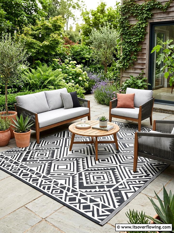 Outdoor Rug Pattern - 25 garden decor ideas for modern gardens