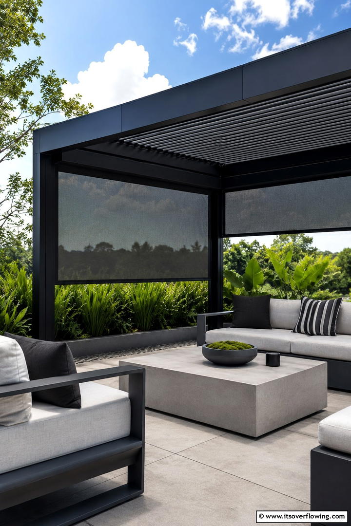 Outdoor Solar Screens - 30 Patio Curtain Ideas to Enhance Outdoor Privacy & Style