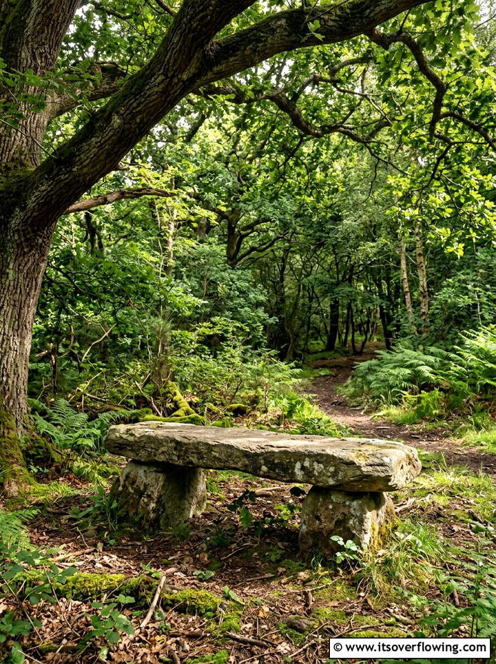 Outdoor Stone Bench - 25 backyard ideas with boulder accents