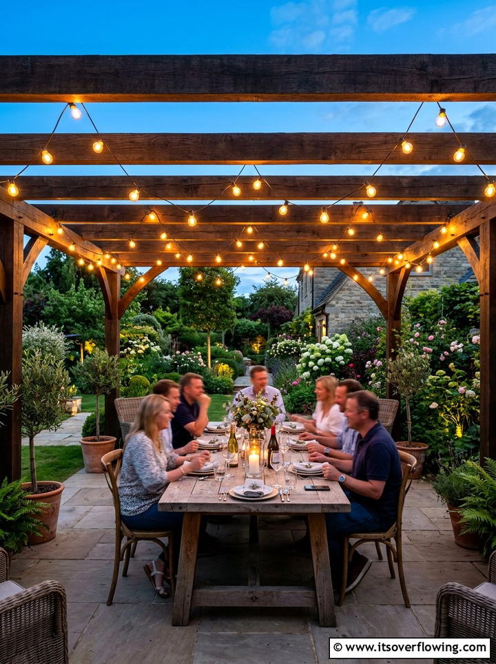 Outdoor String Lighting - 25 creative garden ideas for suburban homes