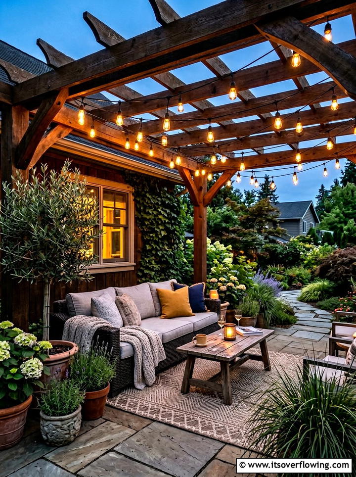 Outdoor String Lights - 25 garden decor ideas for renters