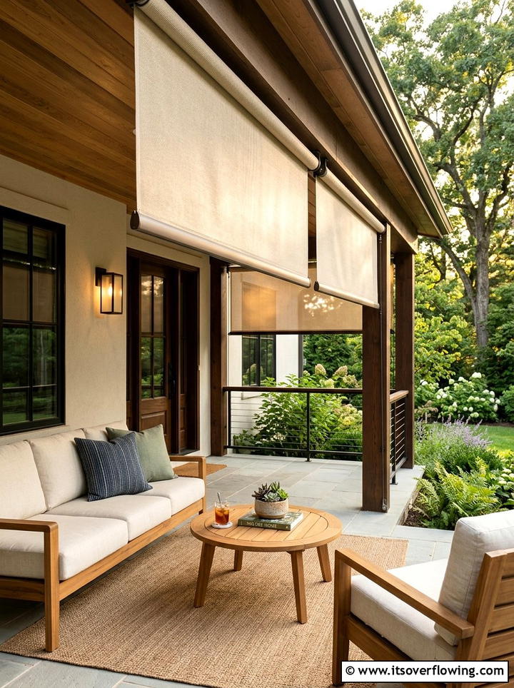 Outdoor Sun Shades - 25 front porch ideas for south facing porch