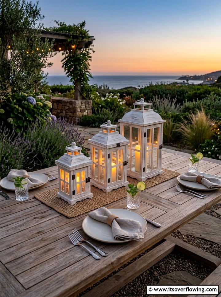 Outdoor Table Lanterns - 25 garden ideas with lights