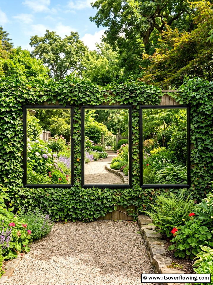 Outdoor Wall Mirrors - 25 garden ideas for narrow yards