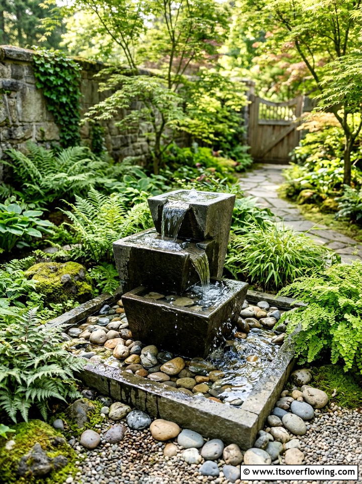 Outdoor Water Fountain - 25 garden decor ideas for backyards