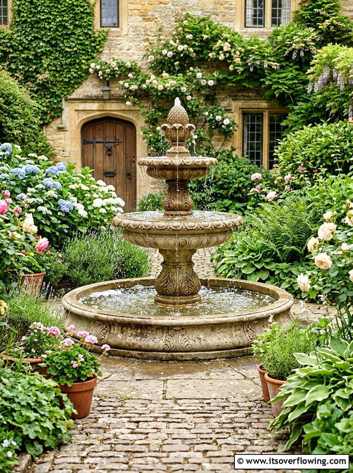 Outdoor Water Fountain - 25 creative garden ideas with high impact curb appeal