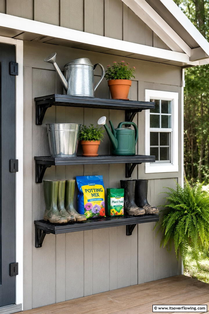 Outdoor Weatherproof Shelves - 30 Shed Shelving Ideas for Optimal Storage Solutions