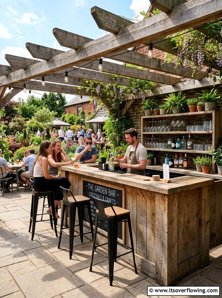 Outdoor bar - 25 backyard ideas with cozy corner