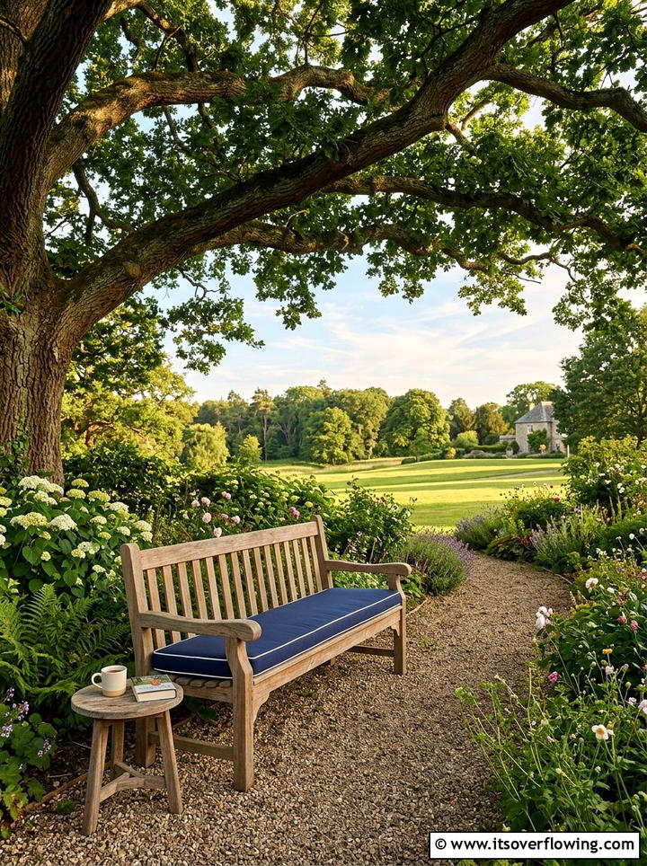 Outdoor bench - 25 garden decor ideas for curb appeal