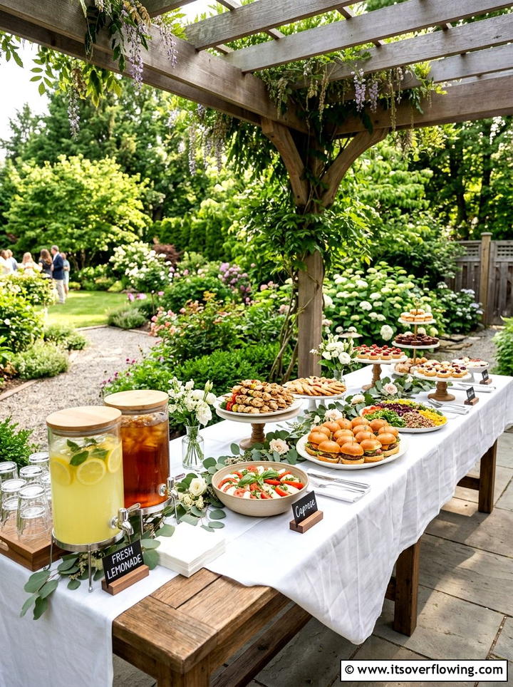 Outdoor buffet table - 25 backyard ideas for summer parties