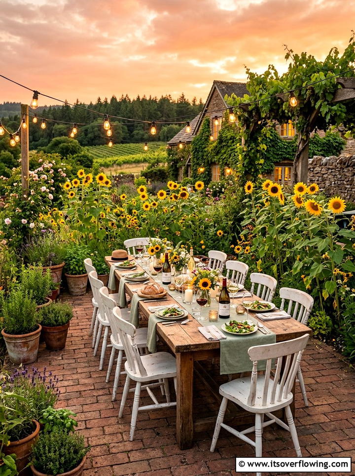 Outdoor dining area - 25 garden ideas for cottage homes