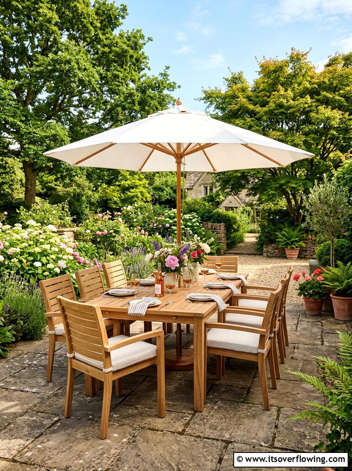 Outdoor dining set - 25 backyard ideas for suburban homes