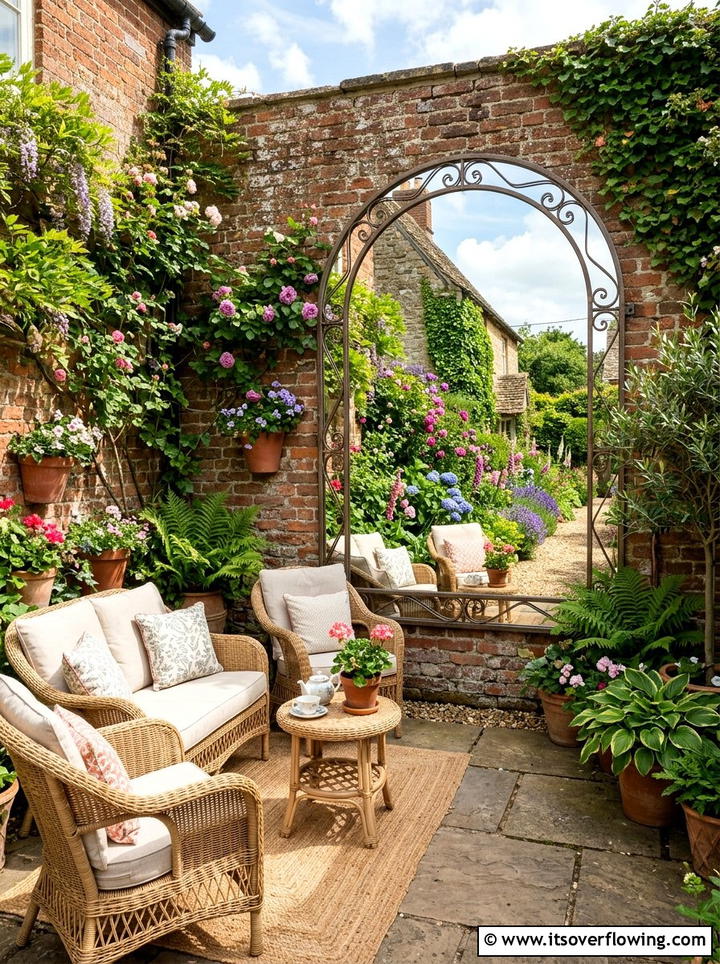 Outdoor garden mirror - 25 garden decor ideas with wall art