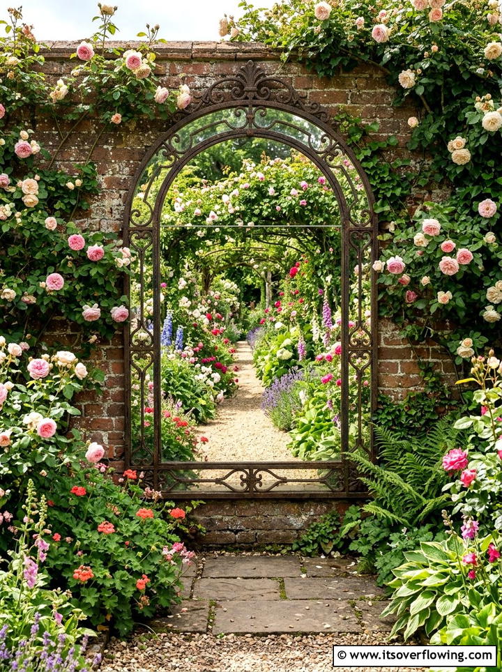 Outdoor garden mirror - 25 backyard decorating ideas with garden art