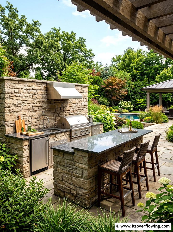 Outdoor kitchen bar - 25 creative garden ideas with outdoor party zones