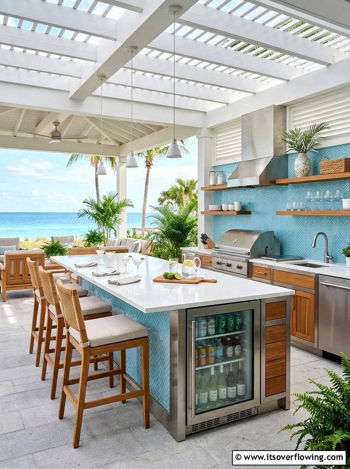 Outdoor kitchen bar - 25 backyard ideas with outdoor kitchen