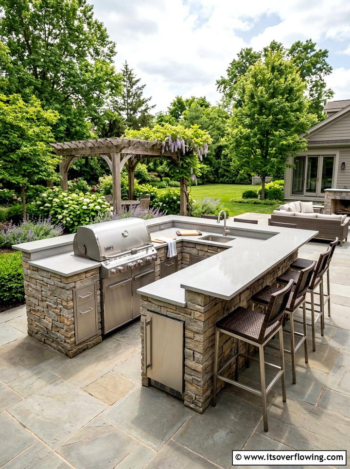 Outdoor kitchen island - 25 backyard ideas for summer parties