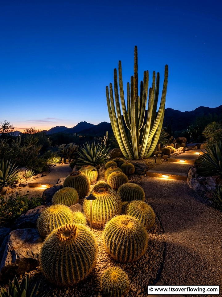 Outdoor lighting for cactus - 25 garden ideas for desert style