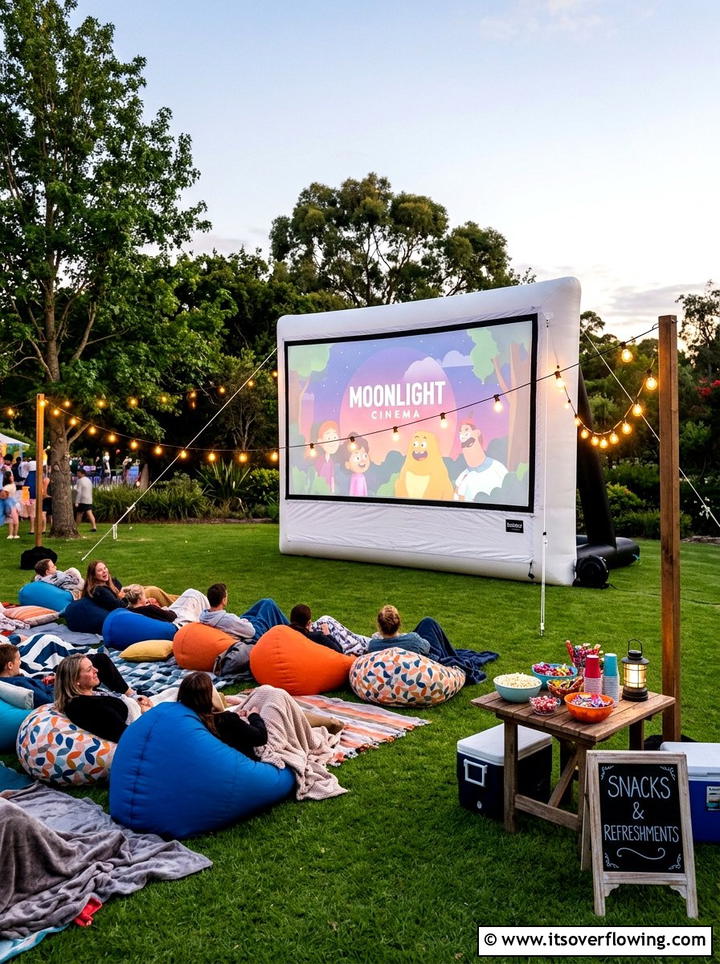 Outdoor movie screen - 25 backyard ideas for suburban homes