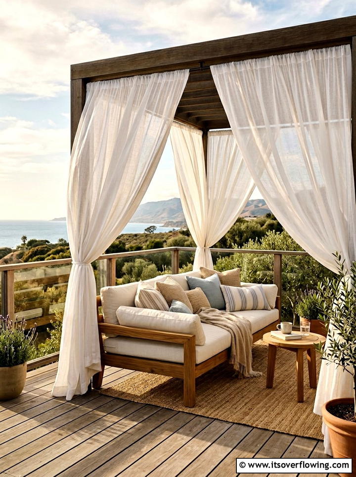 Outdoor privacy curtain - 25 garden decor ideas for decks