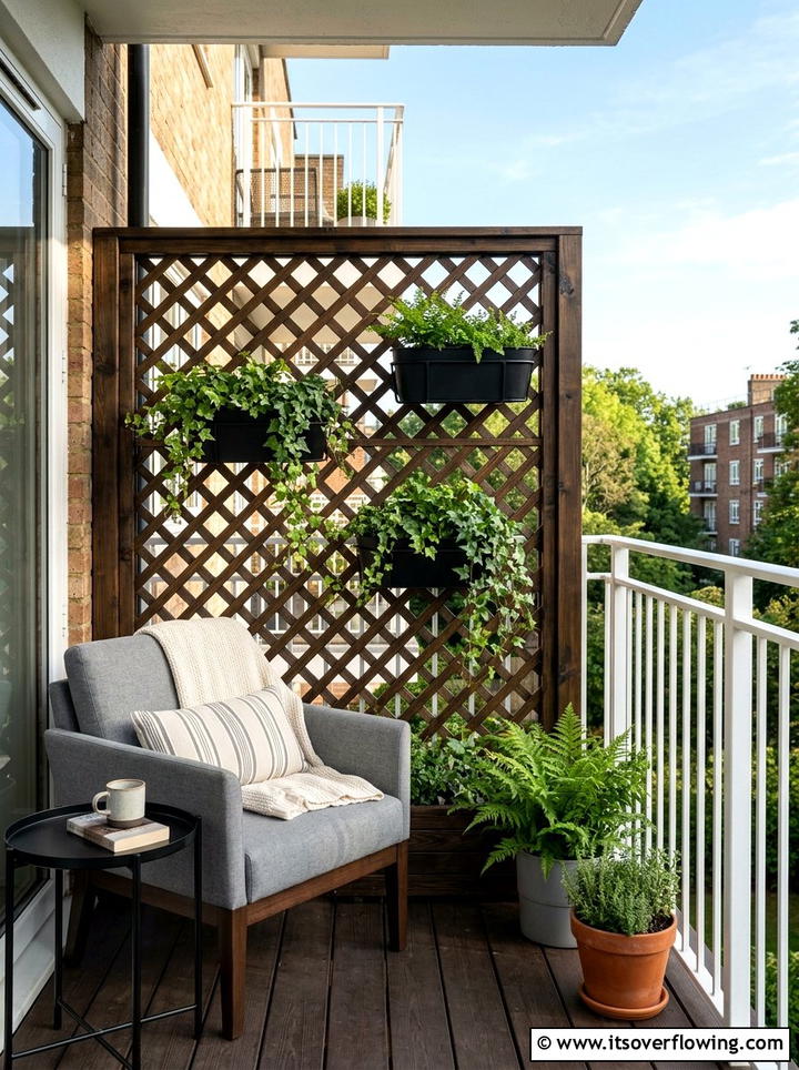 Outdoor privacy screen - 25 front porch ideas for apartments