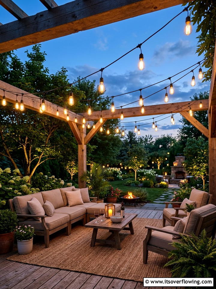 Outdoor string lights - 25 backyard ideas for suburban homes