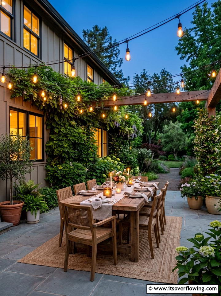 Outdoor string lights - 25 garden decor ideas for patios