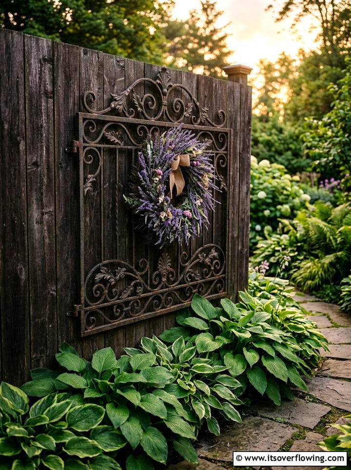 Outdoor wall art - 25 upcycled garden ideas with old gates