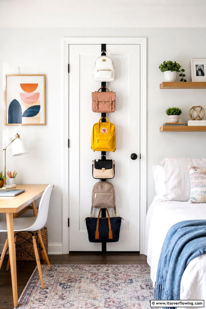 Over the Door Purse Rack - 30 Practical Purse Storage Ideas to Organize Handbags