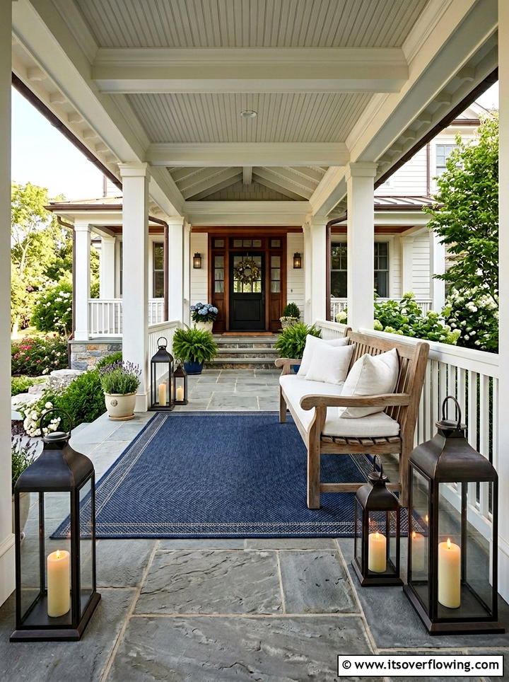 Oversized Floor Lantern - 25 front porch ideas with lanterns