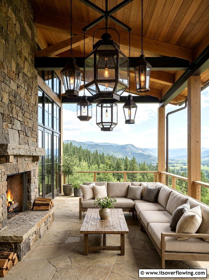 Oversized Outdoor Lanterns - 25 front porch decor ideas with lantern clusters