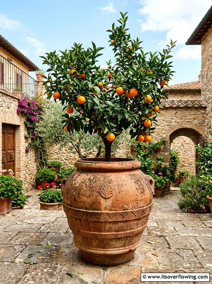 Oversized Terra Cotta Planter - 25 garden decor ideas for large gardens
