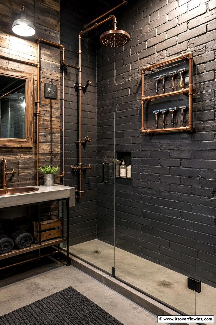 PVC Pipe Caddies for Industrial Chic - 30 Shower Storage Ideas to Declutter Your Bathroom