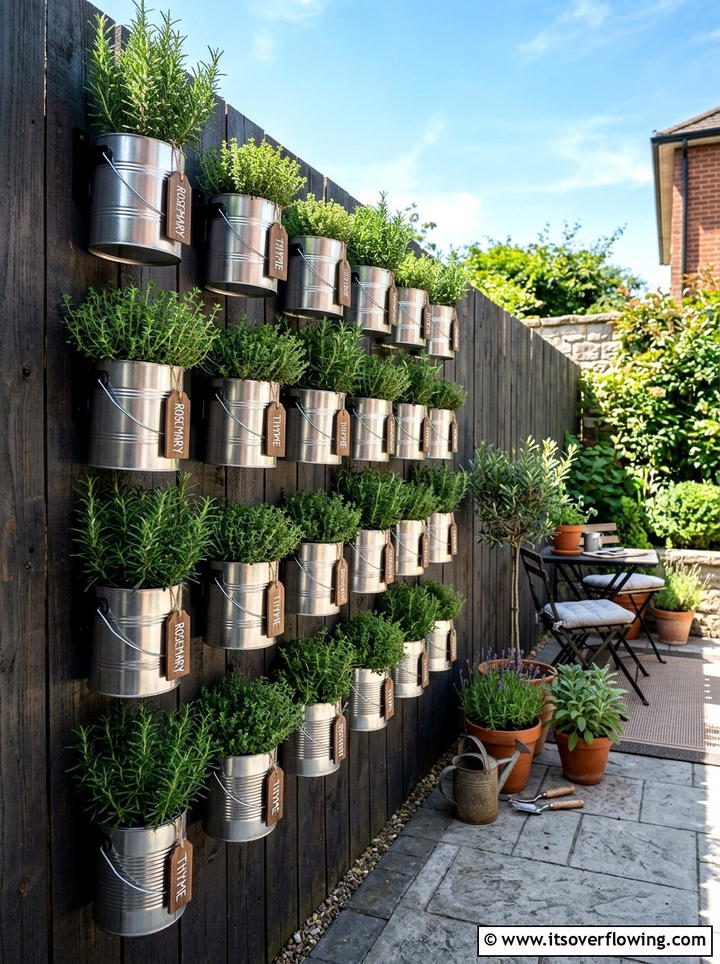 Paint Can Herb Garden - 25 reusing old things ideas for container garden