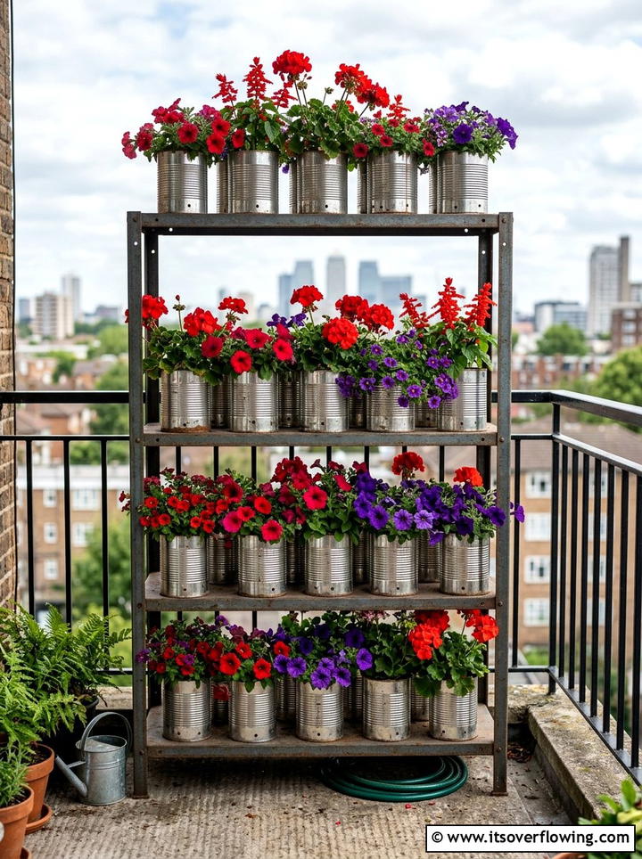 Paint Can Planter - 25 recycled garden ideas for small spaces